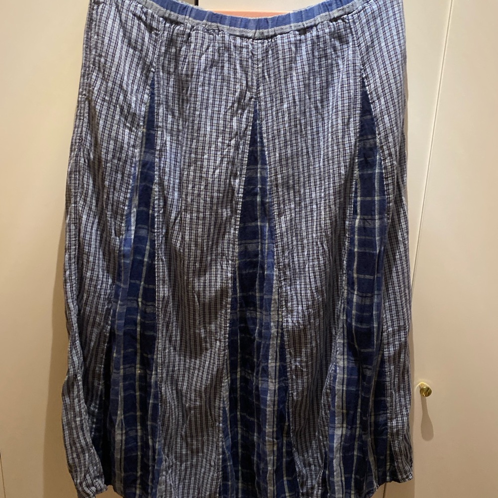 Blue plaid Women's Skirt